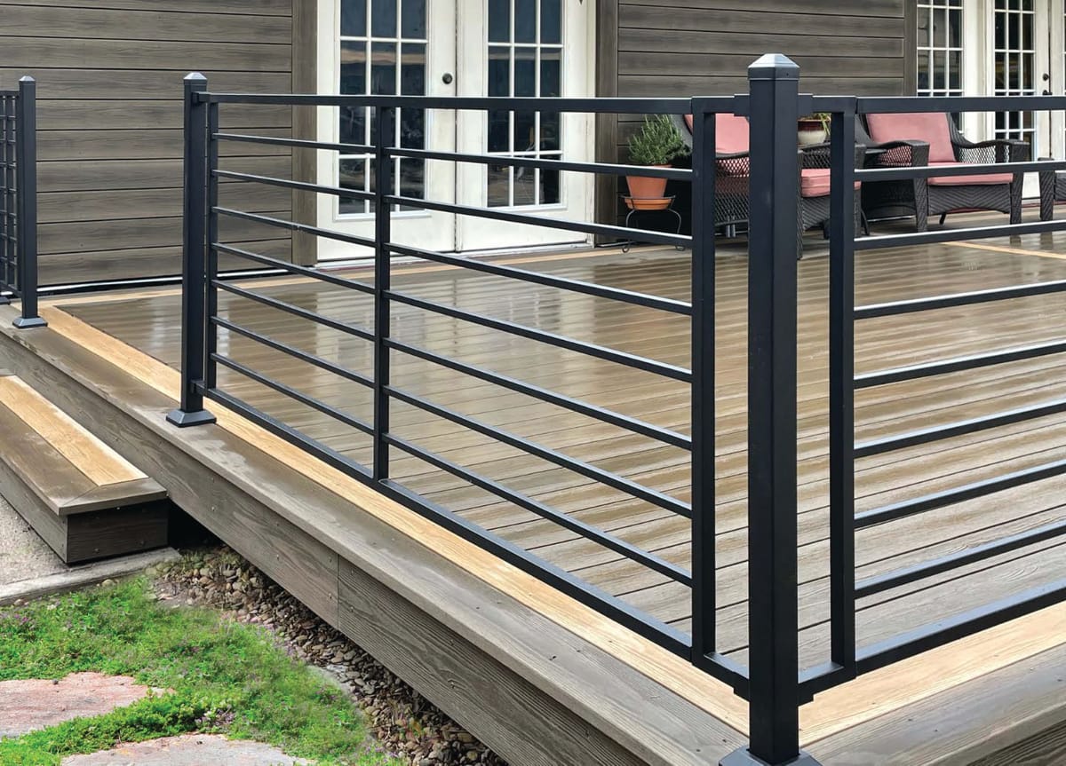 Contemporary Horizontal Steel Railing